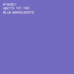 #736BC1 - Blue Marguerite Color Image